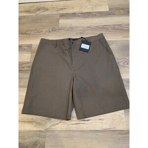 GSTQ Canteen Shorts 38 Cotton Blend Quiet Luxury Minimalist Mens Brown Chino